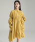 Gather Twist Balloon Shirt Dress